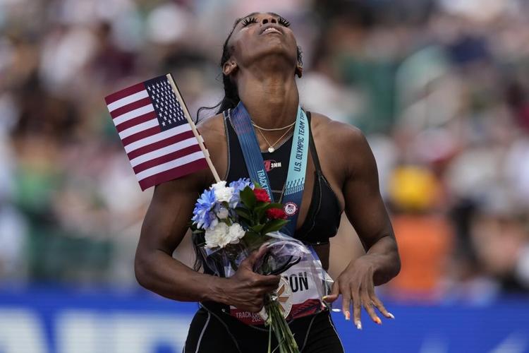 Lay Lay Johnson Hurdler Alaysha Johnson earns spot to Paris Games wearing borrowed ...