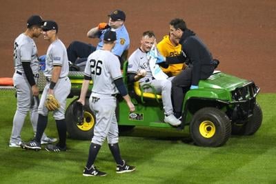 Yankees rally in the ninth to slip past the Pittsburgh Pirates 7-5