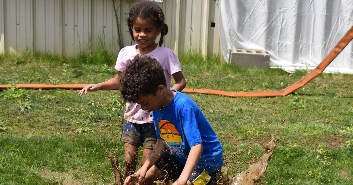 Muddy fun at National Puddle Day event in Mount Hope