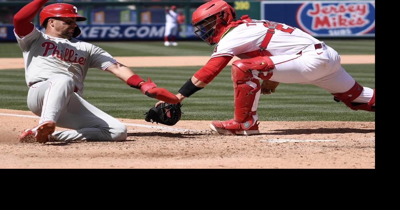 Phillies strike out 18 times, but beat Angels 2-1 on Schwarber's 2-run ...