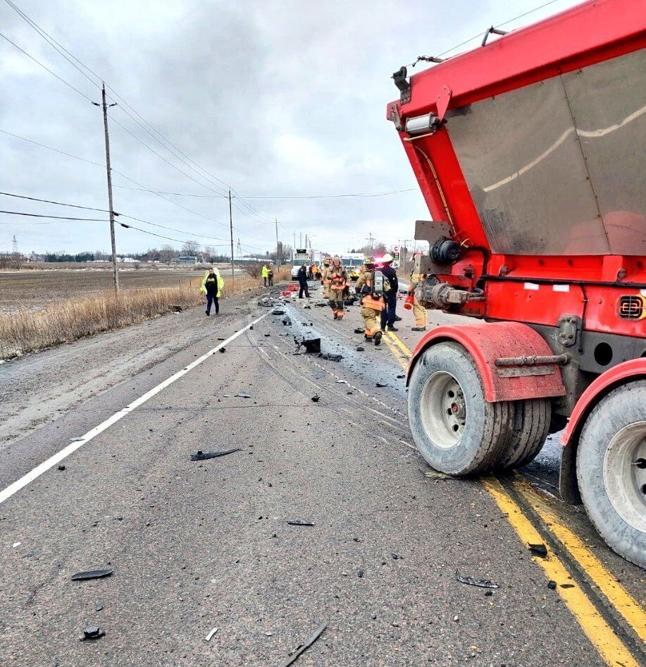 Brantford man dies in head-on crash with gravel truck