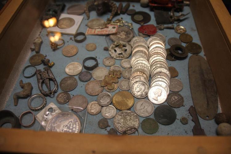 Coins on display