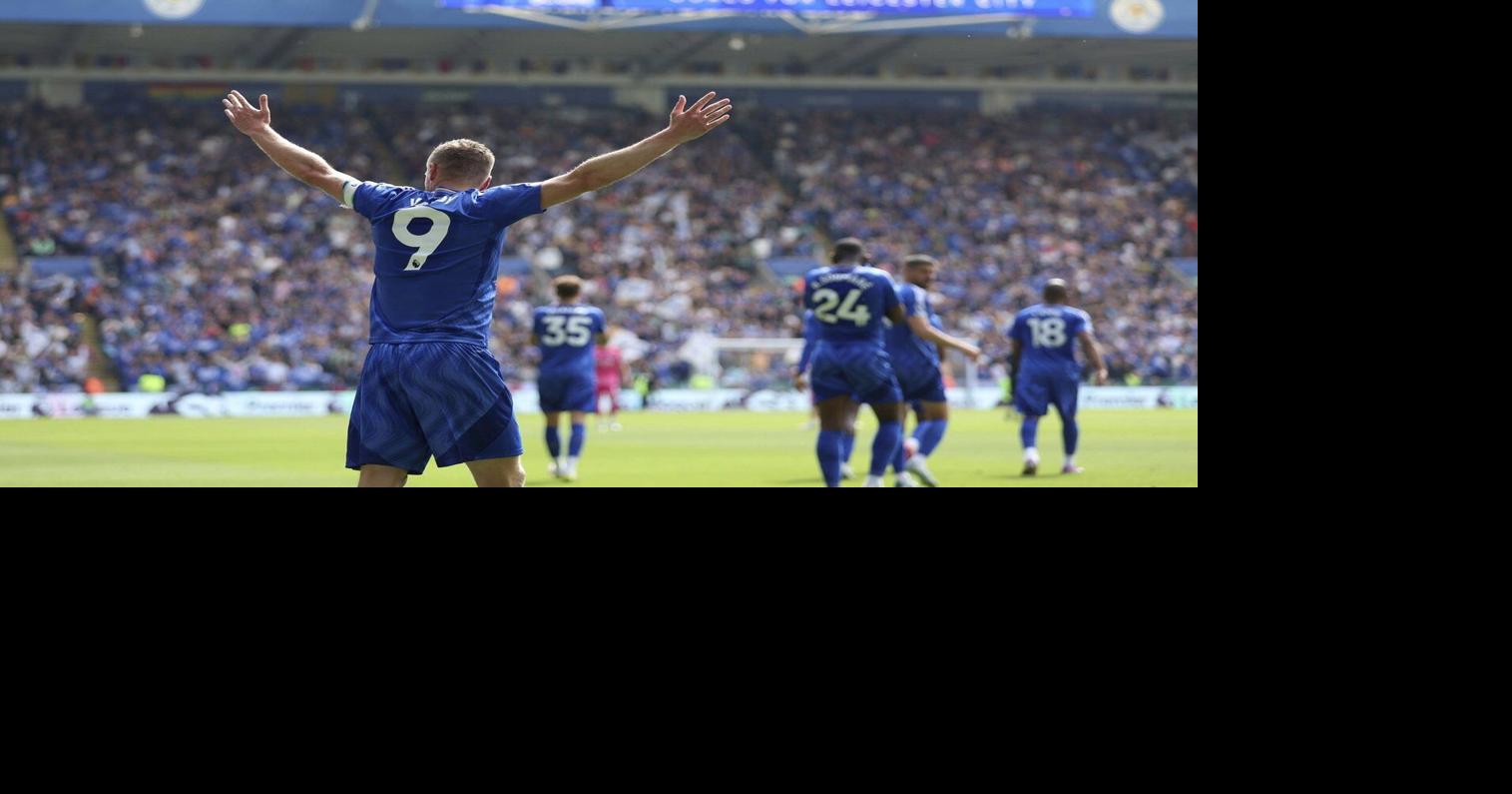 Vardy scores landmark goal for Leicester in farewell game for club