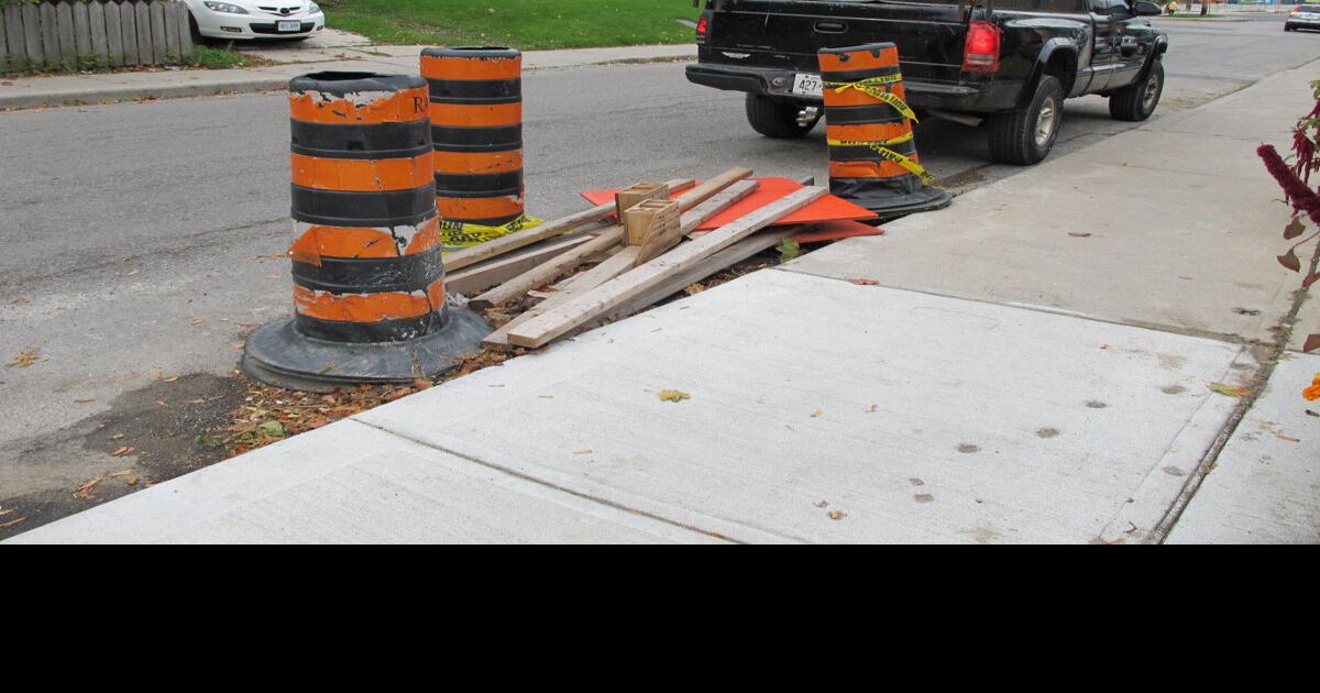 Pylons, road signs overstay their