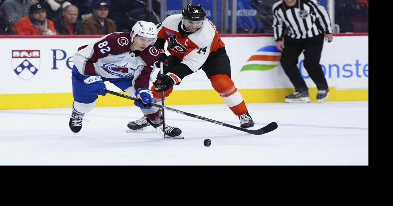 Avalanche beat Flyers 3-2; referee stretchered off ice