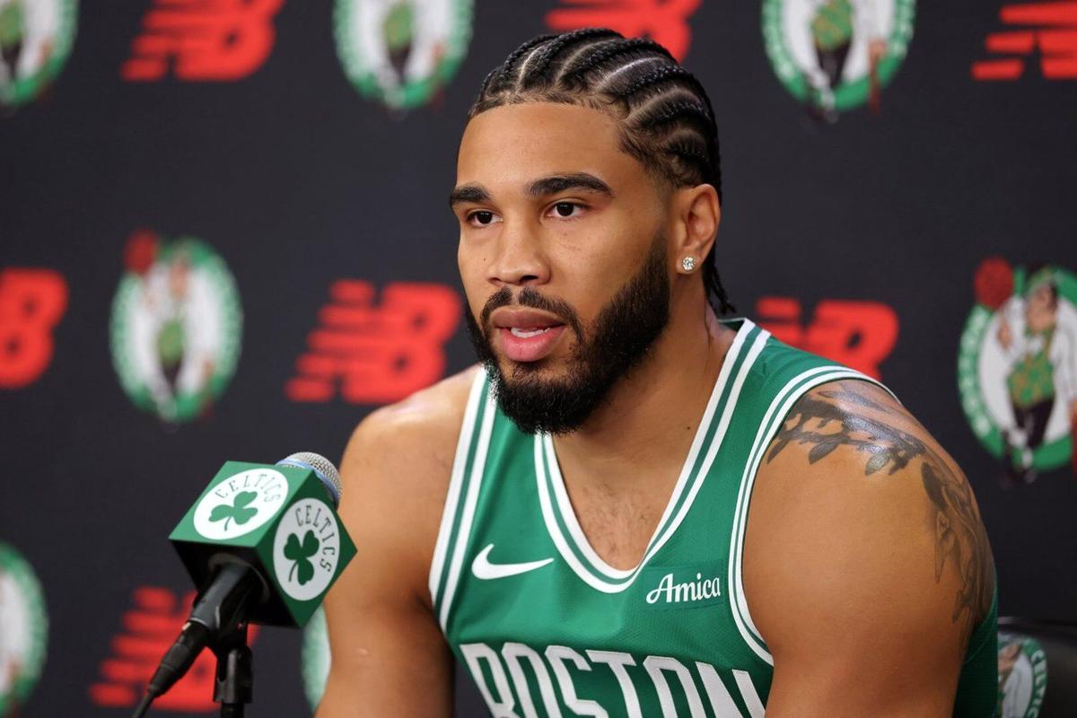 Celtics star Jayson Tatum feeling 'no pressure' to rush rehab as Celtics open camp without him