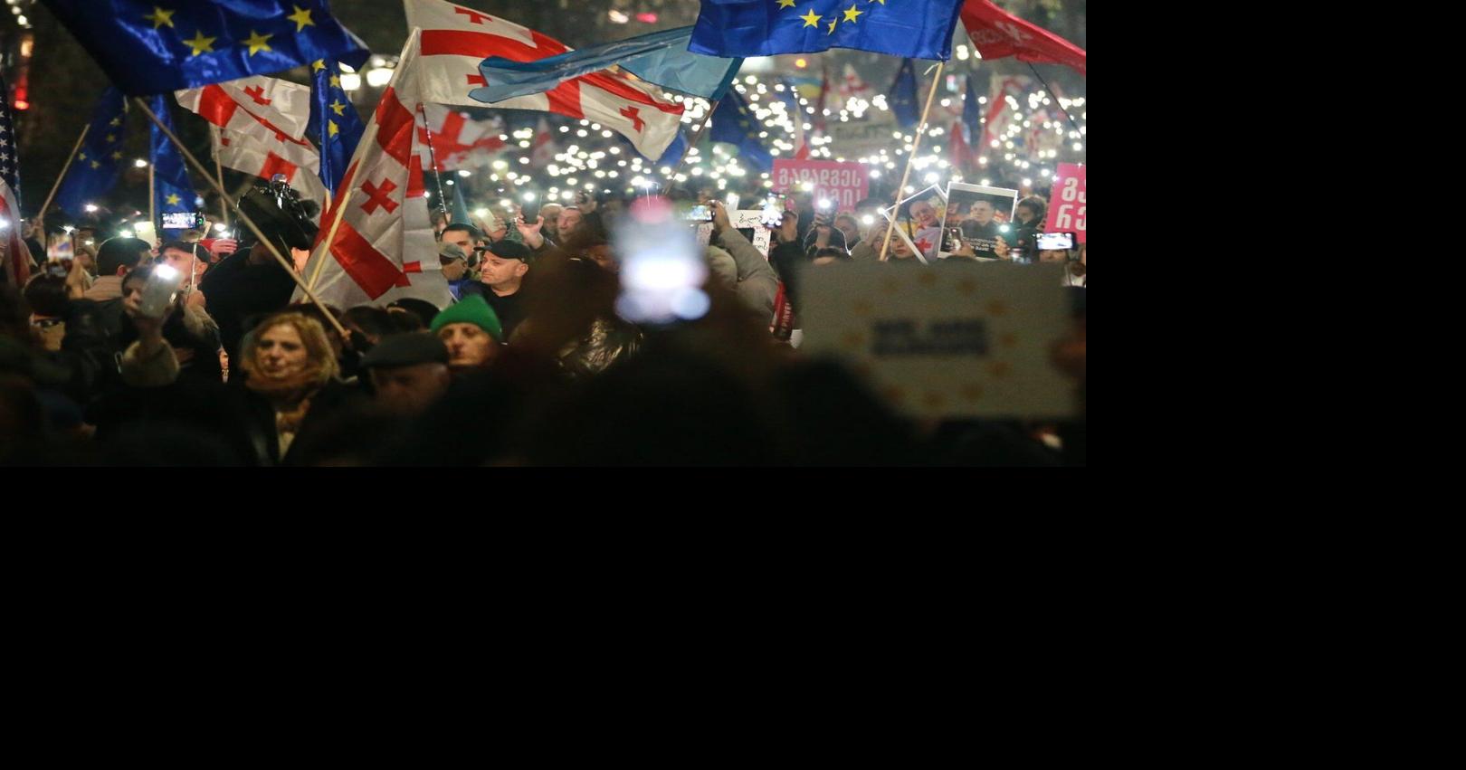 Georgia marks a year of protests since EU talks stalled and crackdown intensified