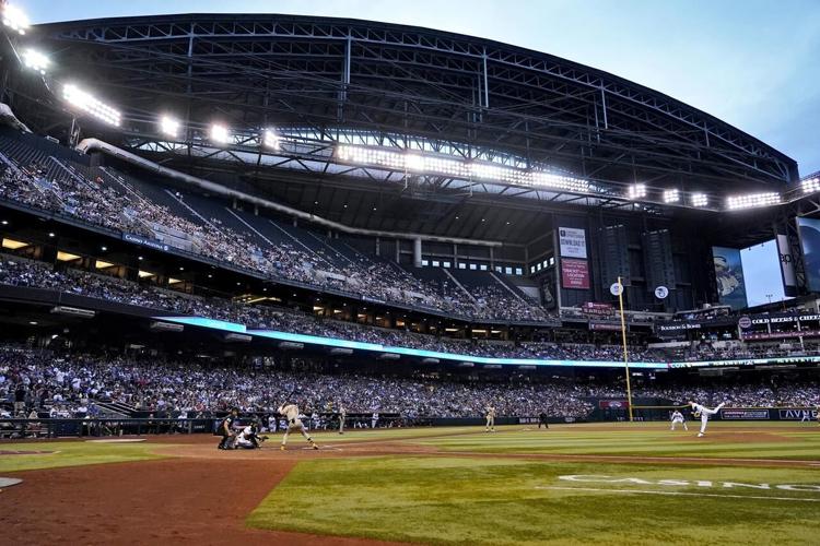 Chase Field roof open for World Series Game 3 between Diamondbacks and ...