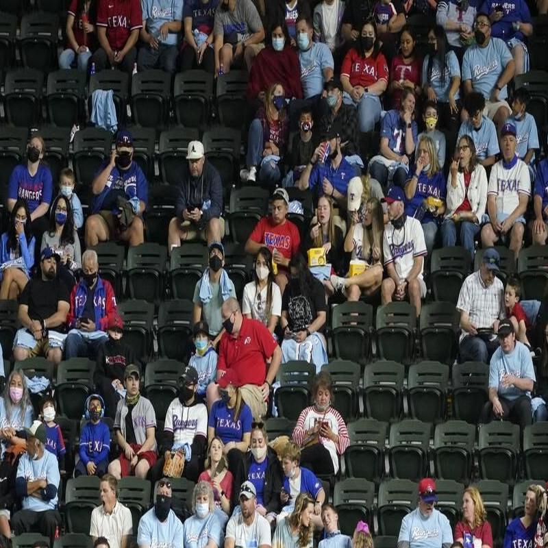 Texas Rangers play MLB home opener in front of packed stadium.