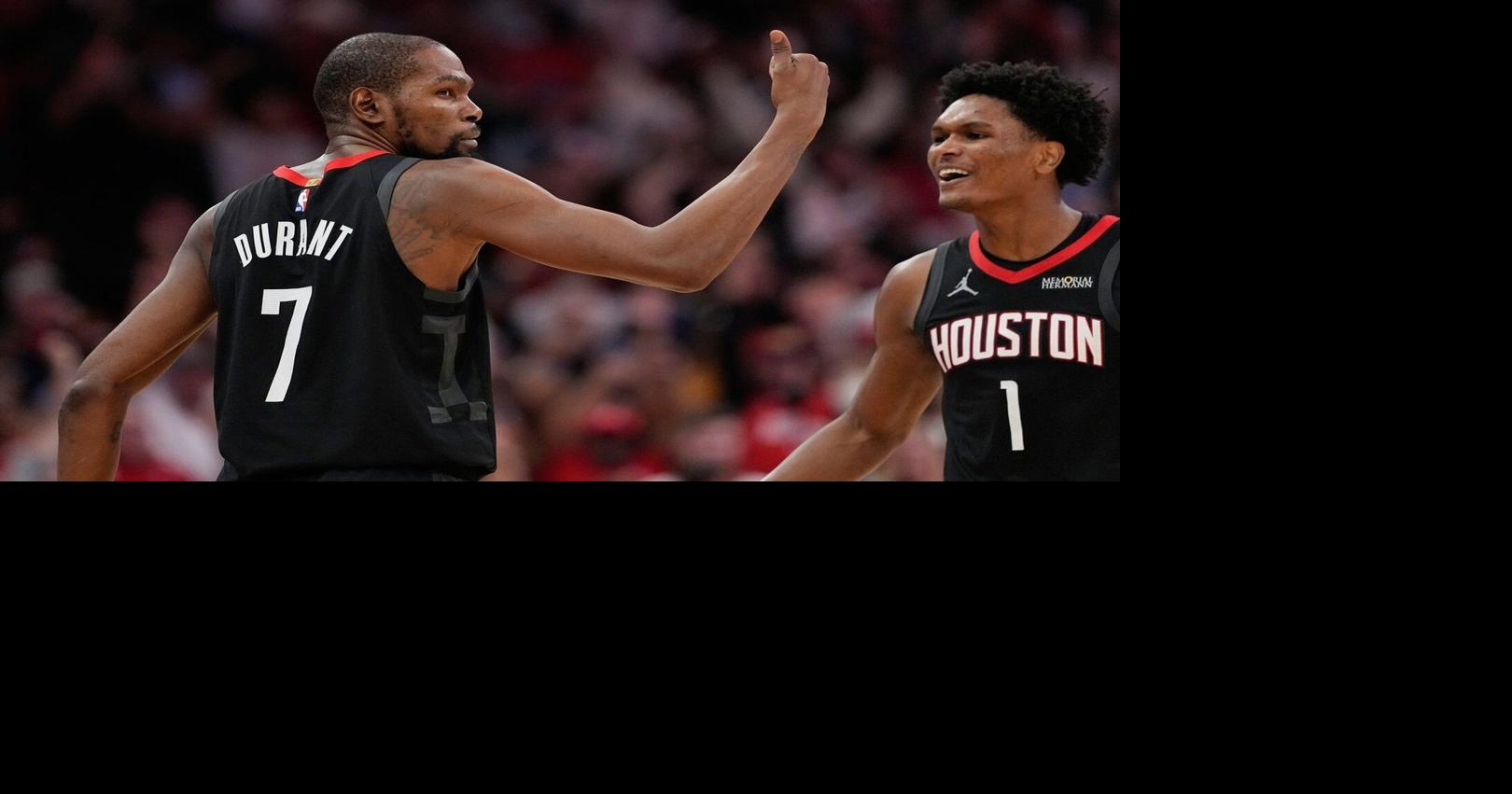 Durant's 3-pointer in final seconds gives Rockets 100-97 win over the Suns
