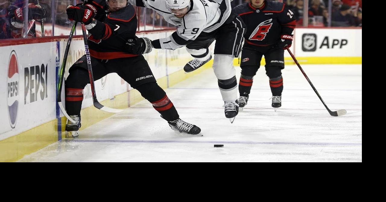 Trevor Moore scores twice as Kings snap skid by beating Hurricanes 5-2