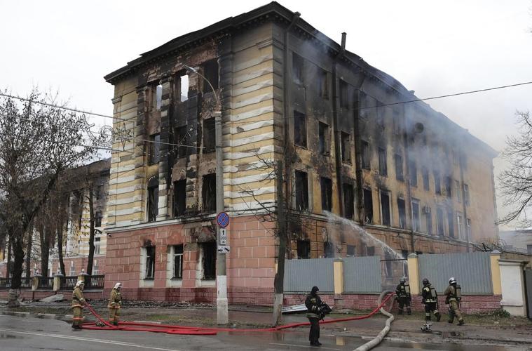 Structure Fire Russia 17 dead in Russian military research facility fire last week