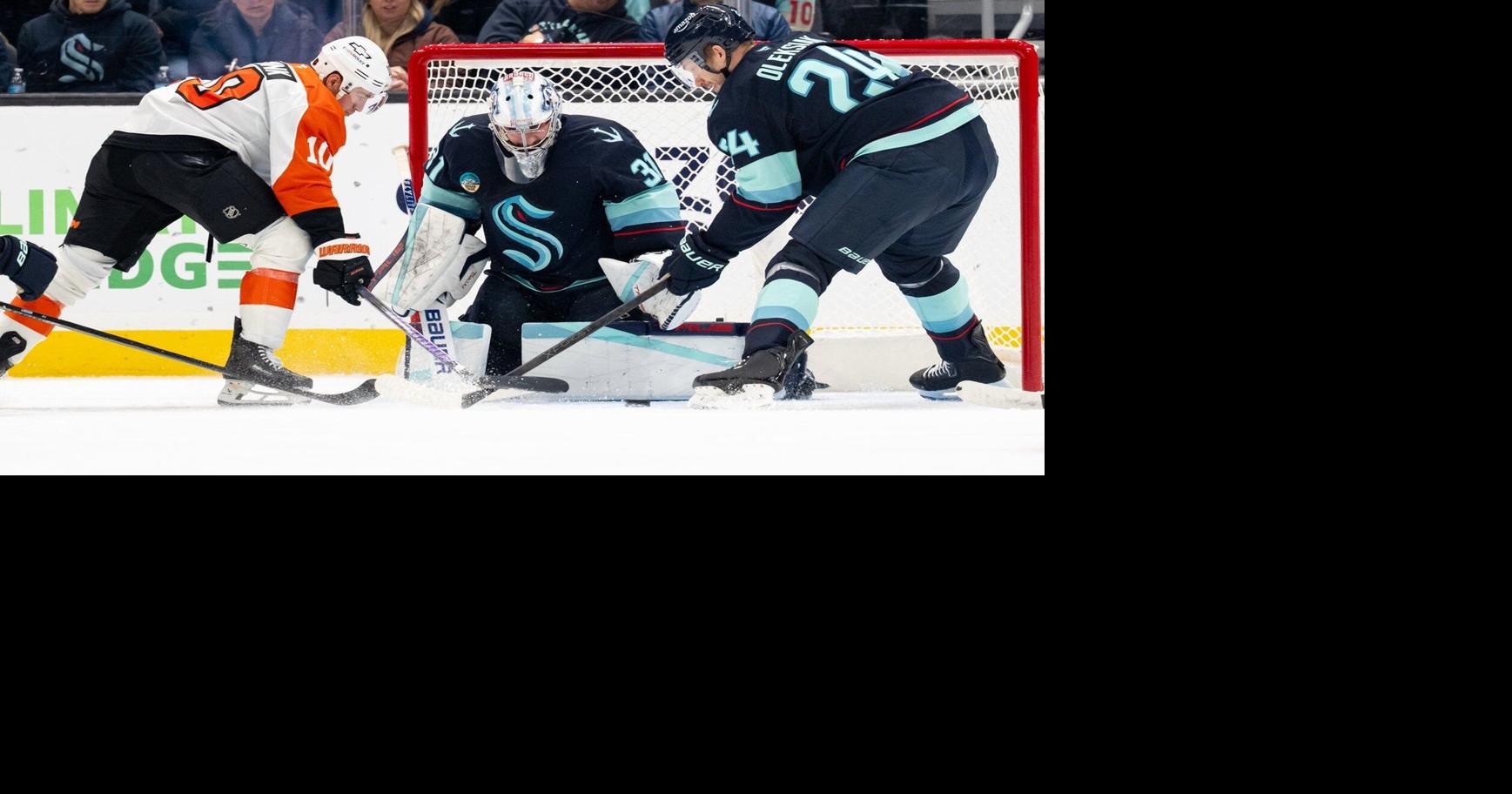 Grubauer stops 31 shots and Tolvanen scores twice as Kraken beat Flyers 4-1