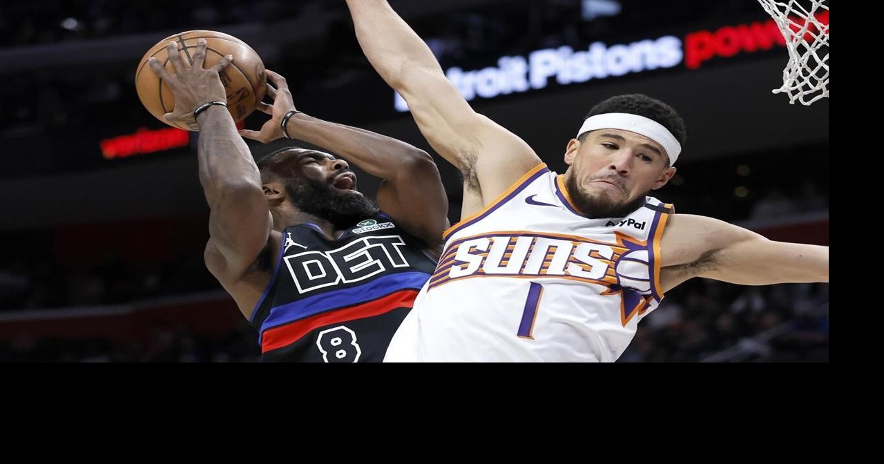 Kevin Durant and Devin Booker power the Suns to a 125-121 win over the Pistons