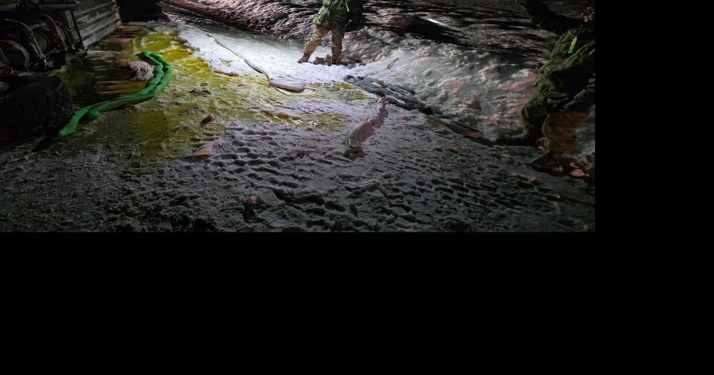 Cleanup underway after military fuel truck overturns on N.W.T. highway