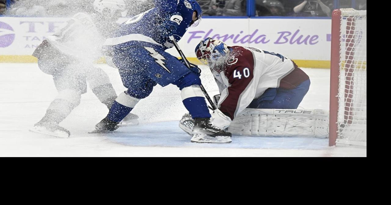 Hagel ties NHL record with 4 assists in 1st period, Lightning beat Avalanche 8-2