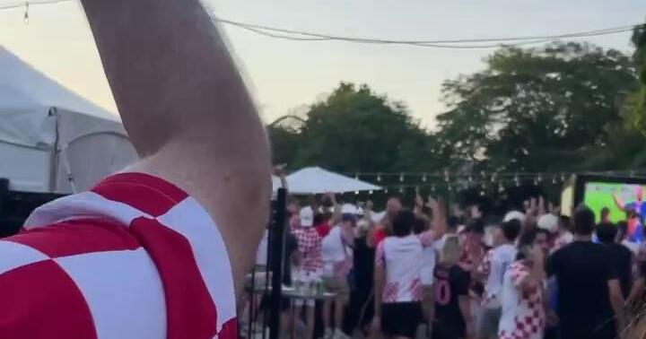 Croatia House goes wild after opening goal