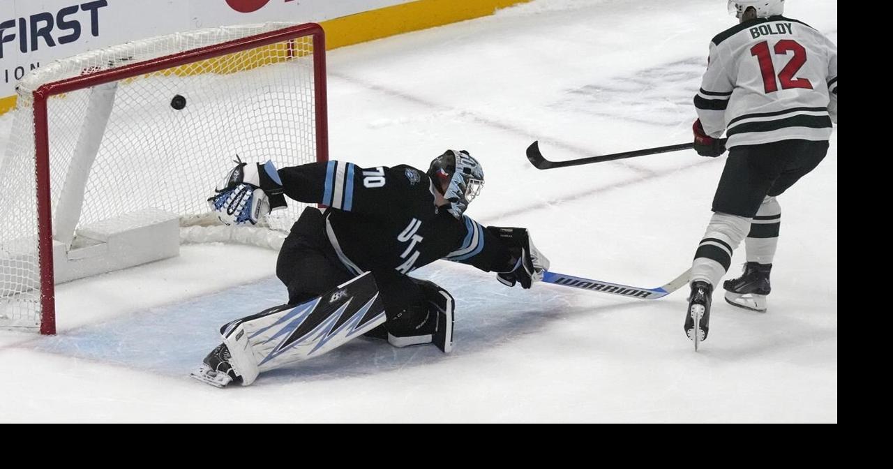 Matt Boldy scores the only goal in a shootout to send the Wild past Utah 5-4