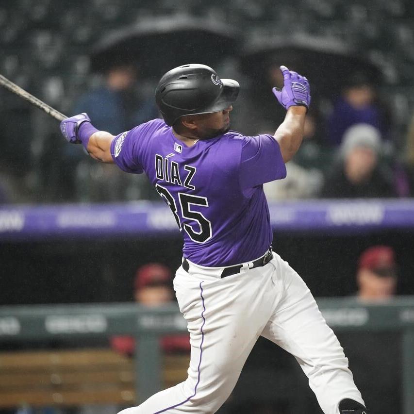Rockies beat D-backs with five home runs, including a 504-foot blast by  C.J. Cron and a walk-off by Elias Diaz