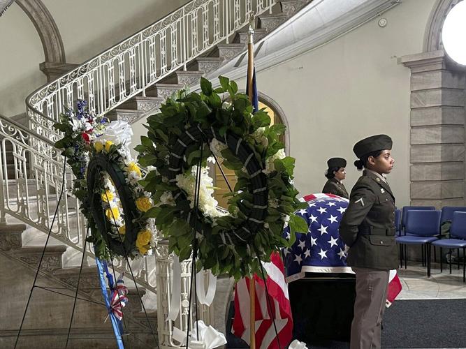 Mourners pay respects to late US Rep. Charles Rangel as his body lies ...