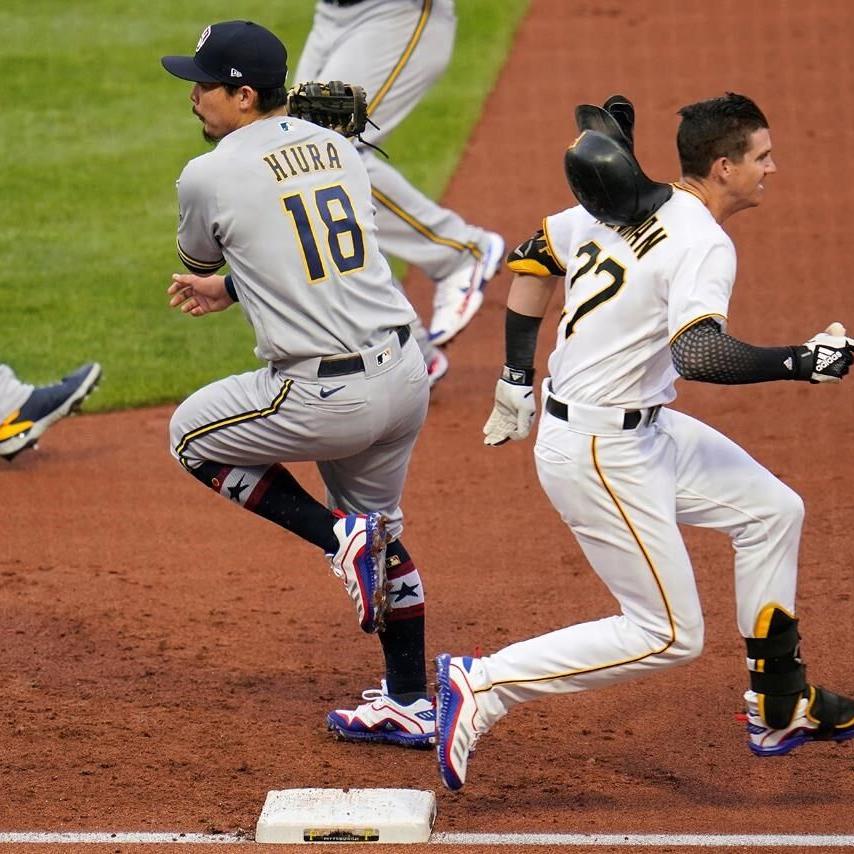 JT Brubaker, Pirates fall to Brewers, 7-2, lose 5th in a row