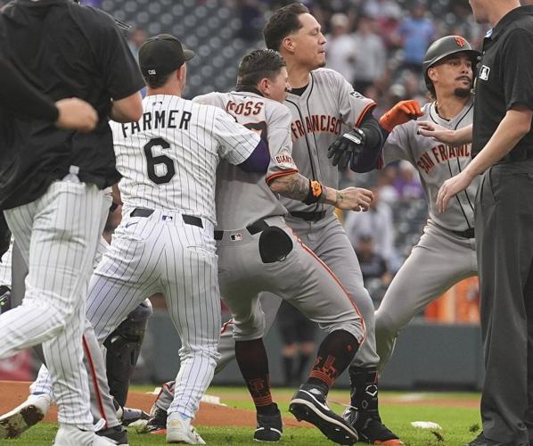 Freeland, Chapman, Adames ejected after Devers hits 30th home run in Giants' 7-4 win over Rockies