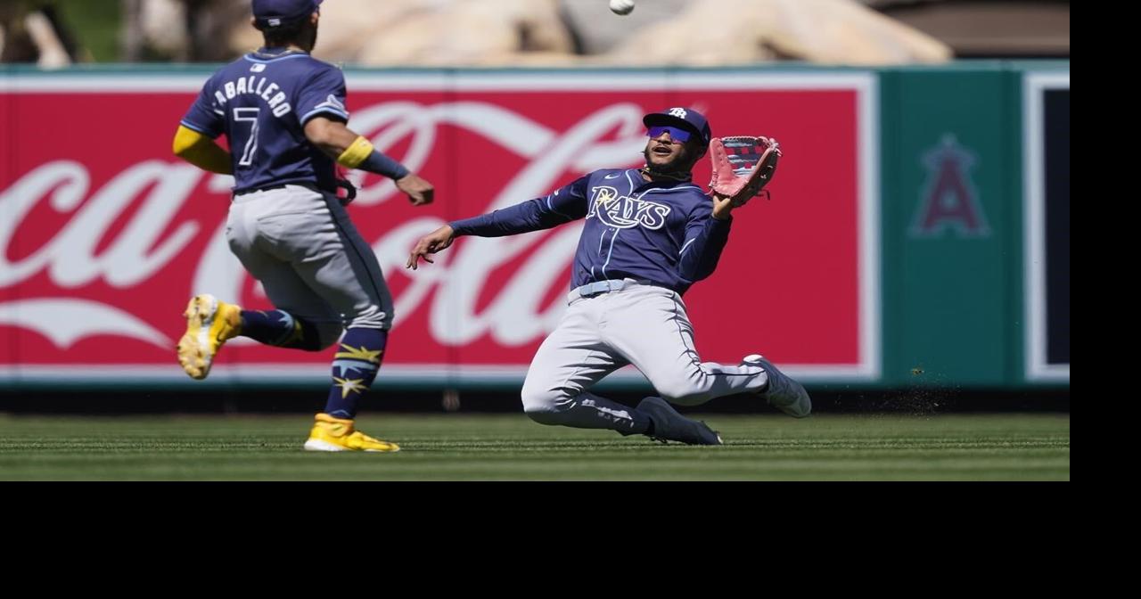 Caballero's homer, 2 early runs on a wild pitch send Rays to a 4-2 victory over the Angels