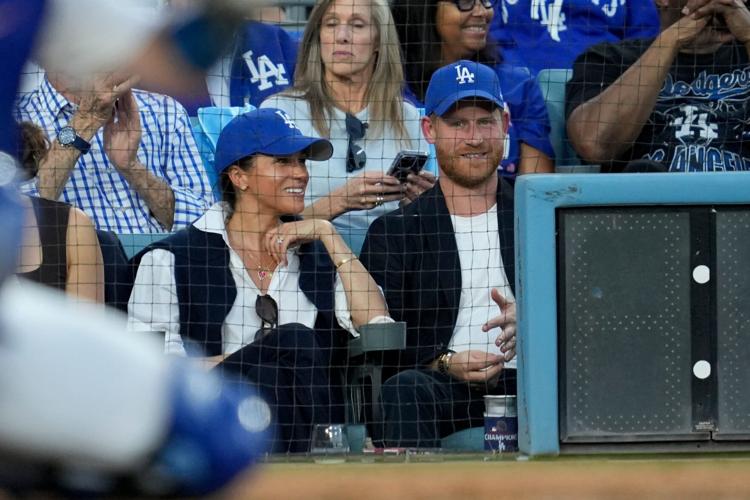 Meghan Markle, Prince Harry spotted at World Series Game 4