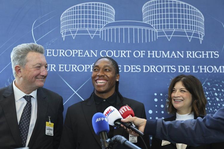 Photos as Olympic champion Semenya wins partial victory in fight over track's sex eligibility rules