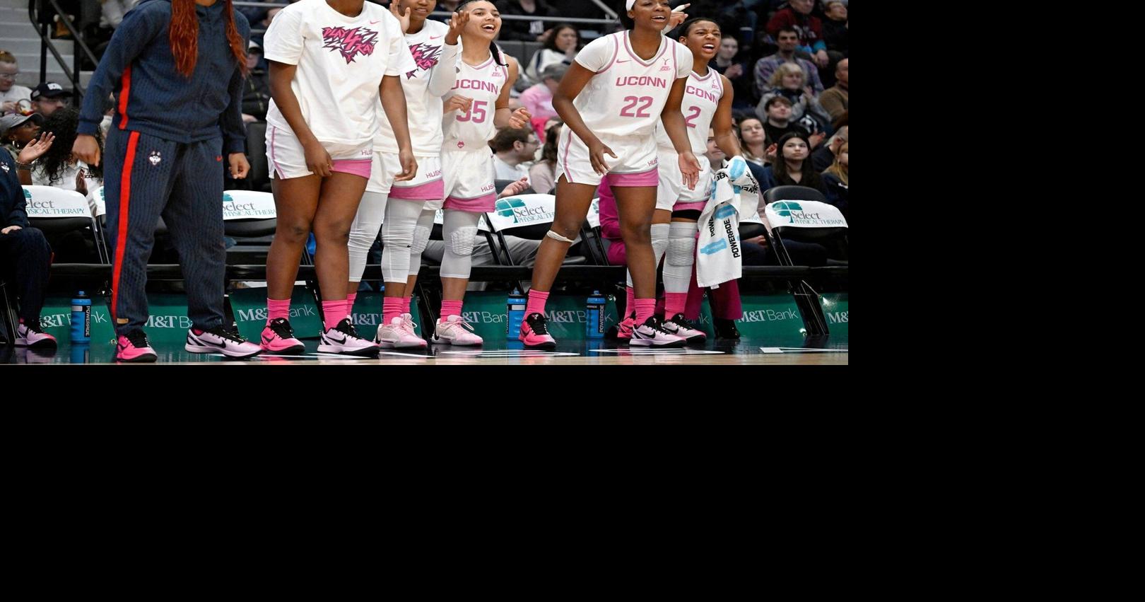 UConn cruises to 41st straight win on Saturday despite missing star forward Sarah Strong