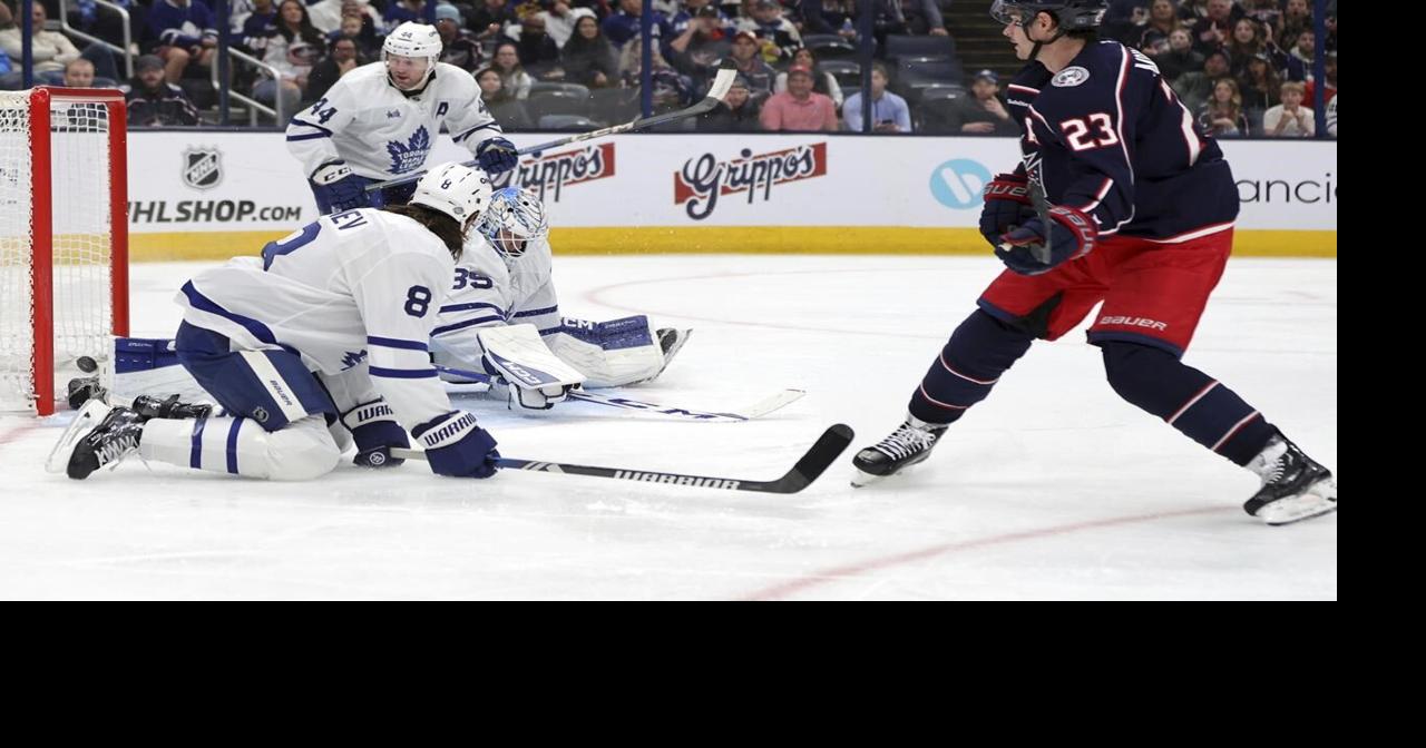 Olivier scores 2 as Blue Jackets beat Maple Leafs 6-2