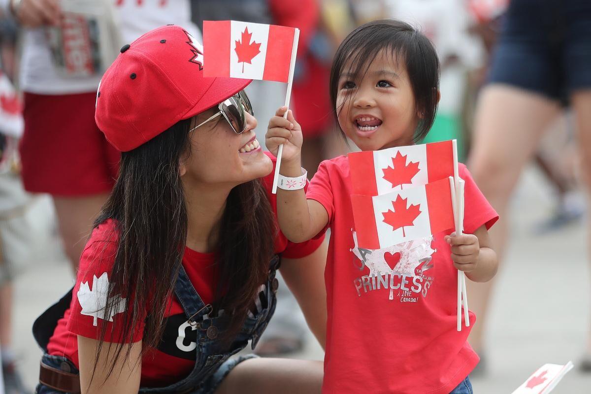 Toronto, Canada. 01st July, 2023. People take part in a Canada Day