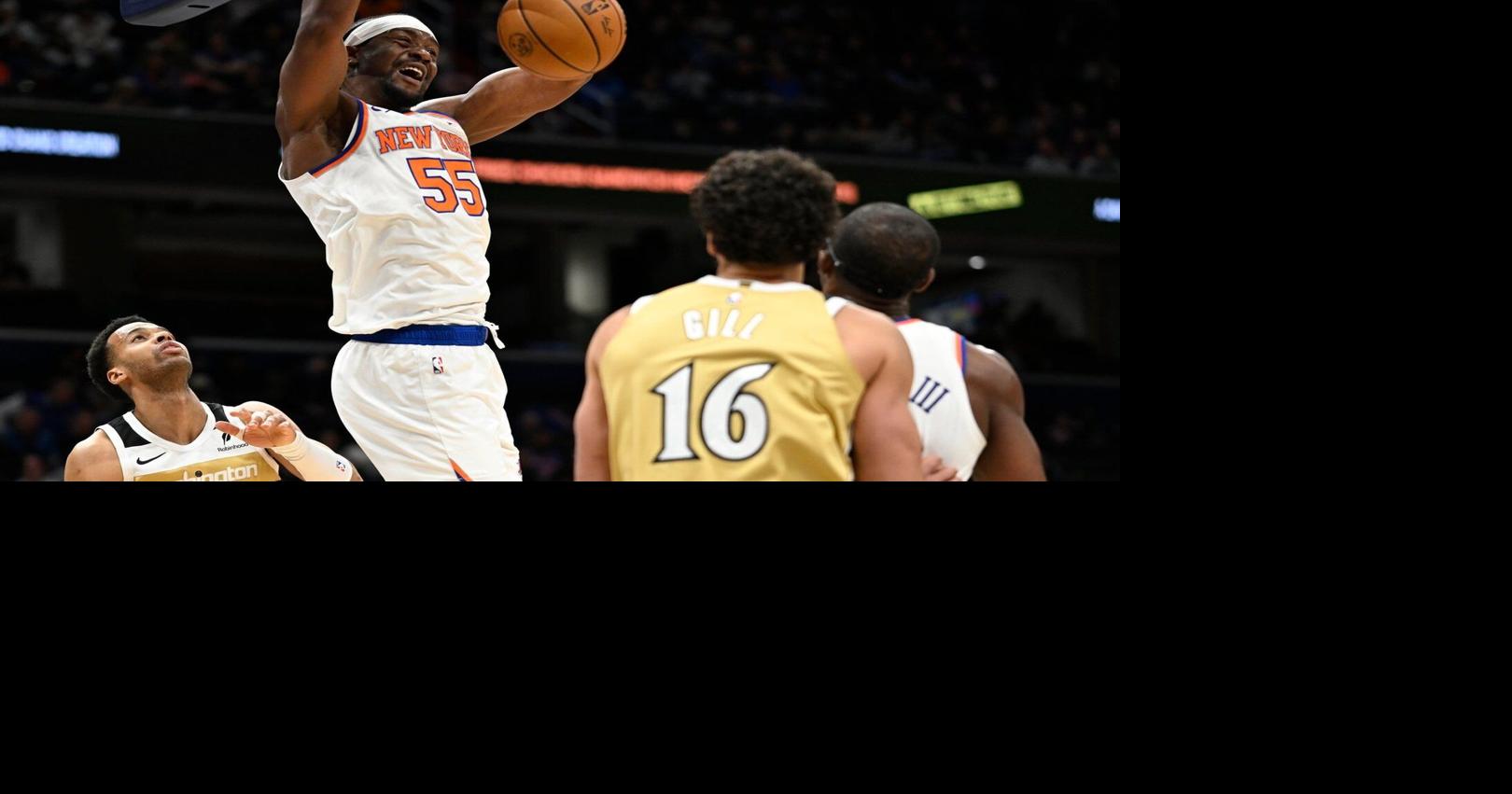 NBA scores: Knicks win 7th straight, crush Wizards 132-101