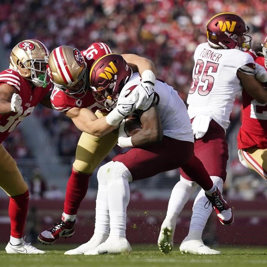 Purdy leads 49ers past Commanders 37-20 for 8th straight win