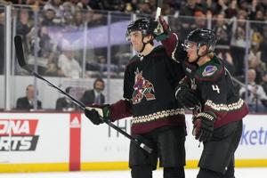 Marchessault scores 19 seconds in, Hill has 20 saves, Golden Knights beat Coyotes 3-2