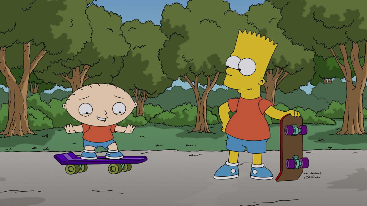 When Stewie met Bart The Family Guy Simpsons crossover