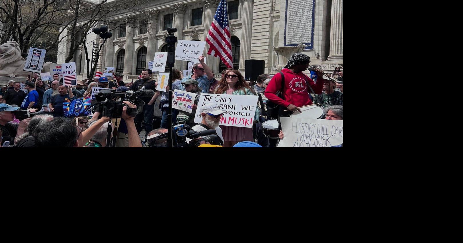 Anti-Trump protesters rally in New York, Washington and elsewhere across the country