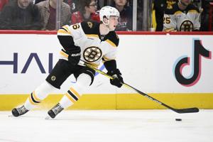 Boston Bruins sign defenseman Mason Lohrei to a two-year, $6.4 million contract extension