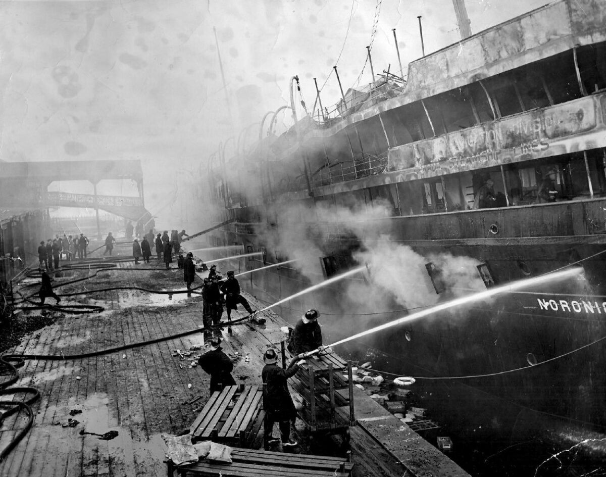 1949 Canada Toronto photo of ‘S.S. Noronic’ maritime disaster