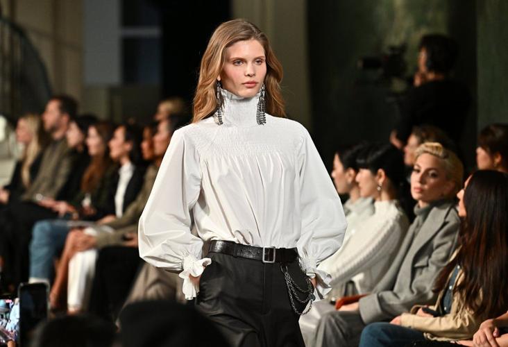 Ralph Lauren's fall 2026 collection a mix of romantic adventure with metallic flair