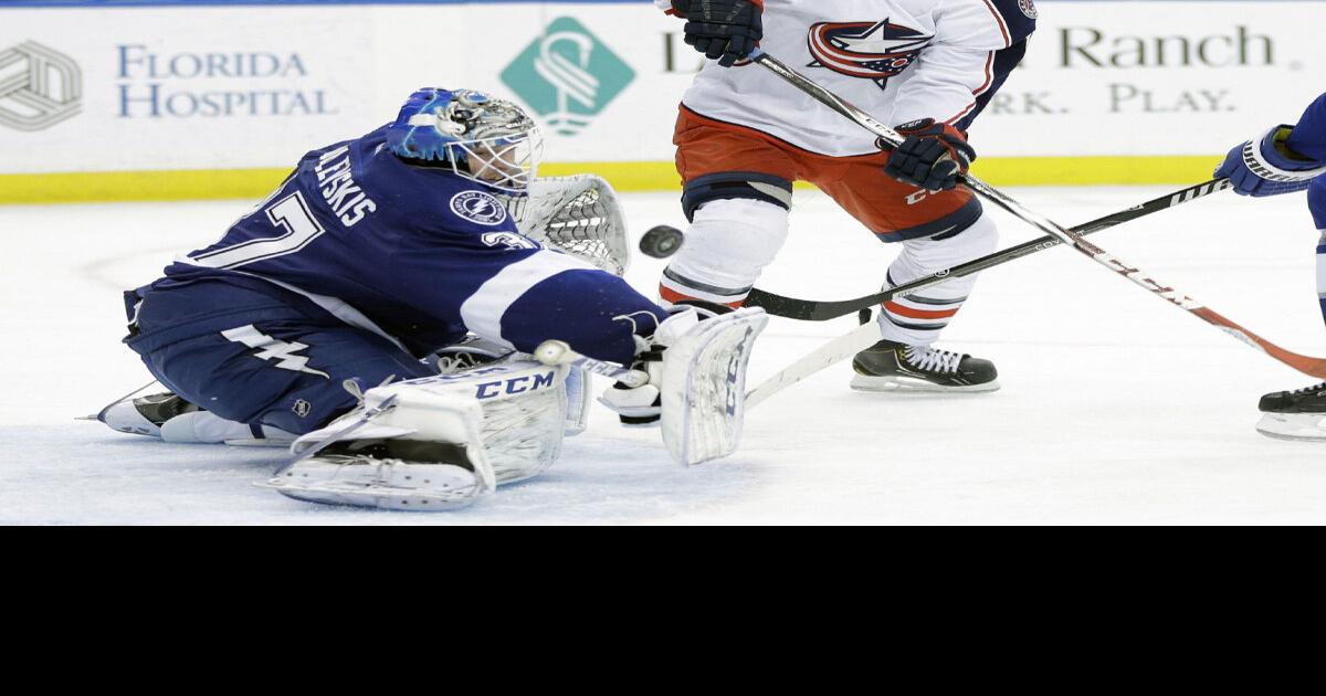 Latvian Lightning goalie Gudlevskis wins NHL debut