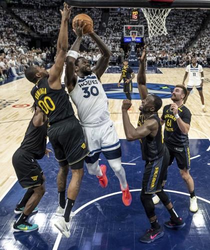 T-wolves tie series with 117-93 win vs. Curry-less Warriors behind Randle's 24 points
