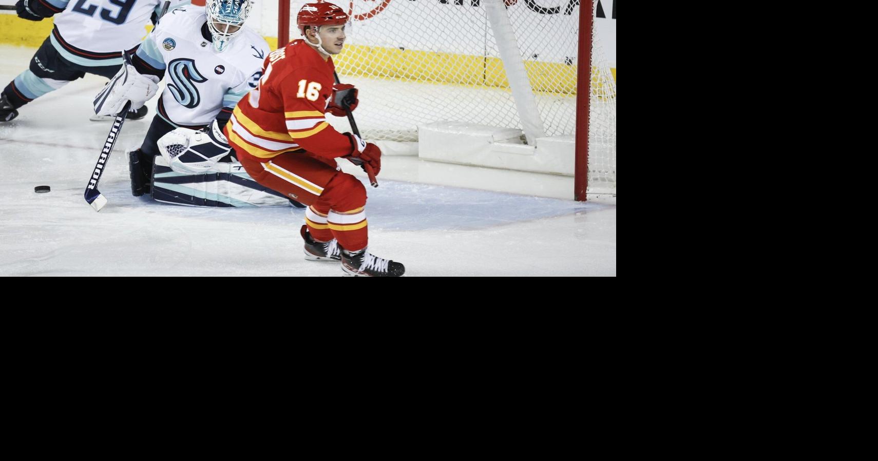 Beniers scores in OT as Kraken rally to beat Flames 3-2