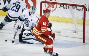 Beniers scores in OT as Kraken rally to beat Flames 3-2