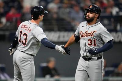 Tigers beat Guardians 4-2 to end 8-game skid and move back into tie for AL Central lead