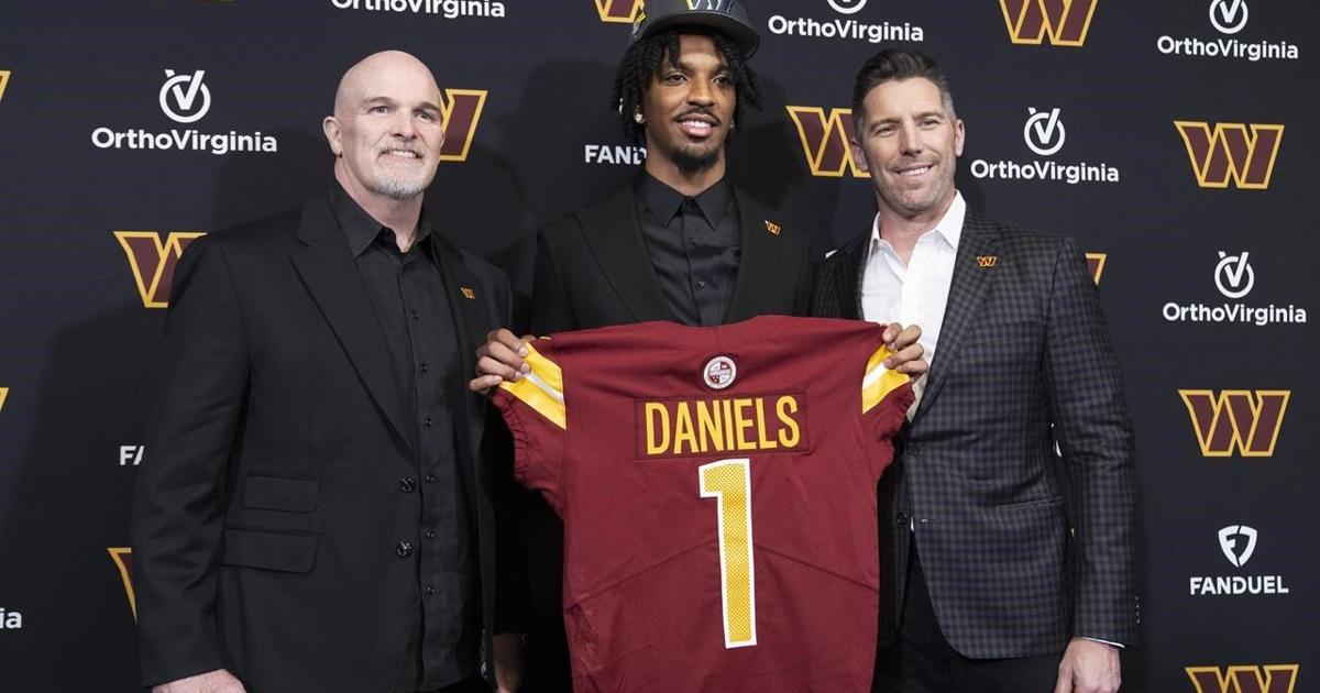 Daniels and the Commanders host the Panthers in a matchup of teams going in different directions