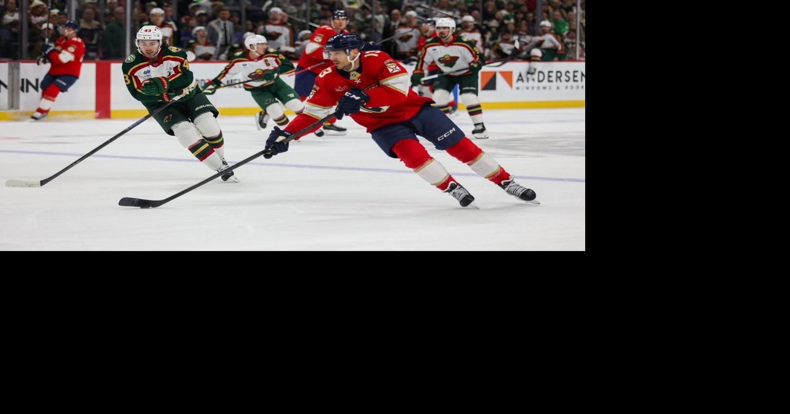 Brad Marchand scores 2, including decisive OT goal, in Panthers 4-3 win over Wild