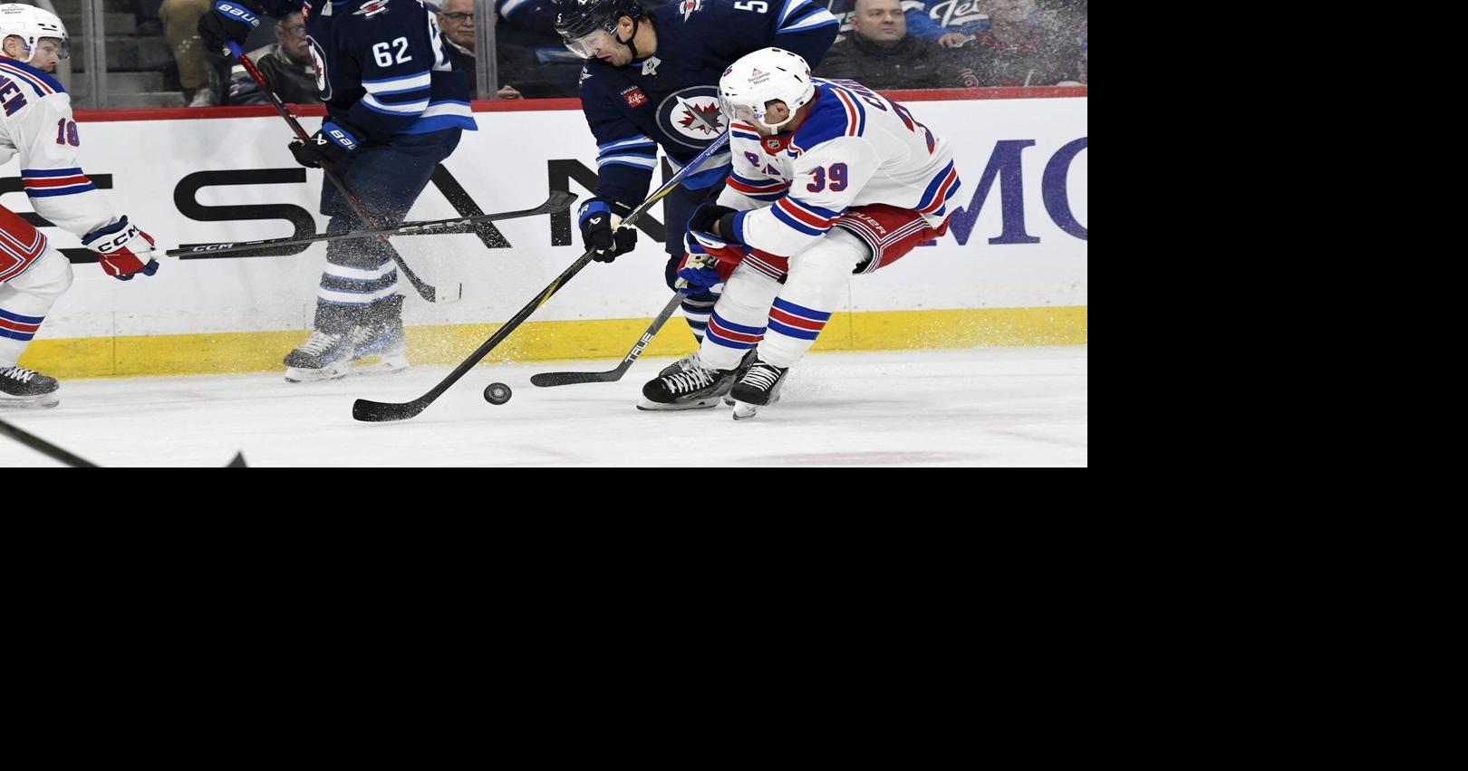Jets impressed with Schenn's debut on blue line in 2-1 win over Rangers