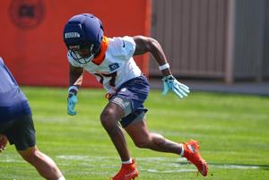 Quiet moments at Broncos camp after Jaylen Waddle pulls up, Bo Nix gets knocked down. Both are OK