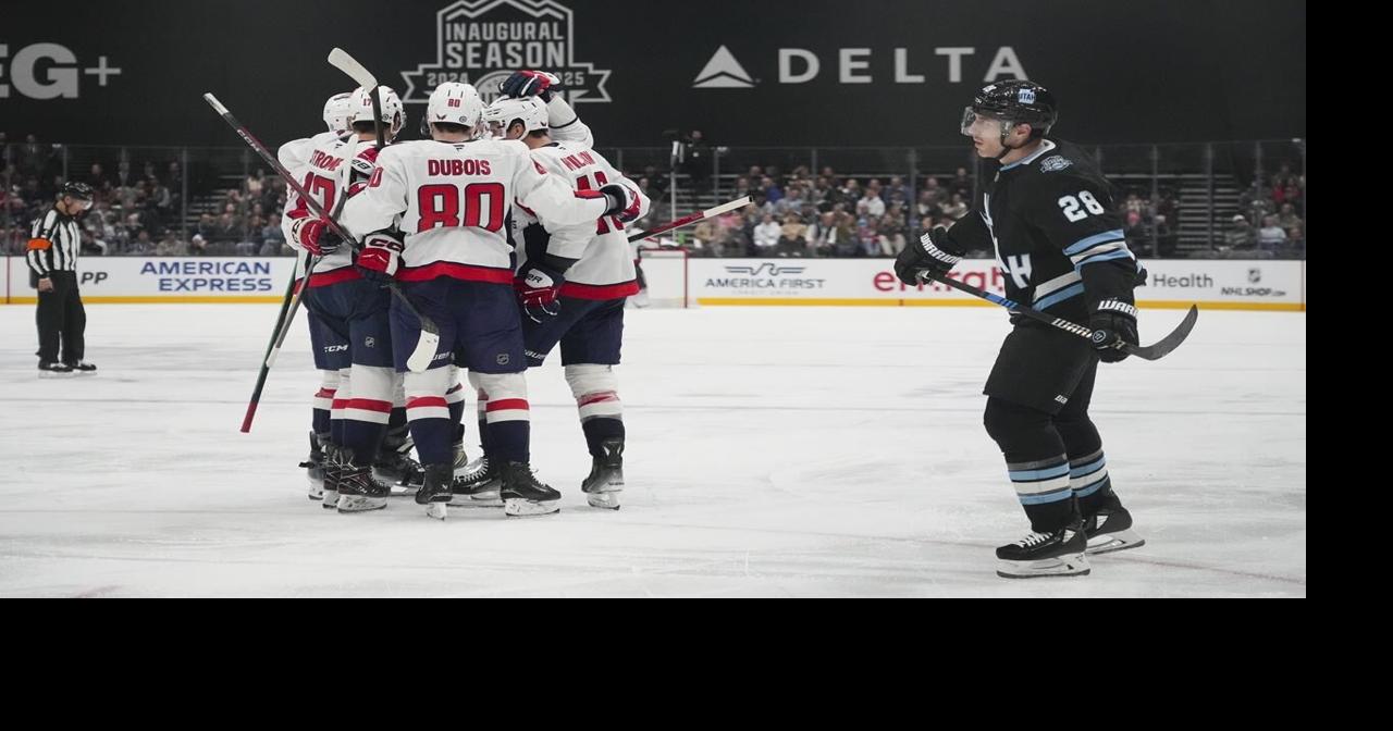Ovechkin scores twice before leaving with apparent injury, leads Capitals past Utah 6-2